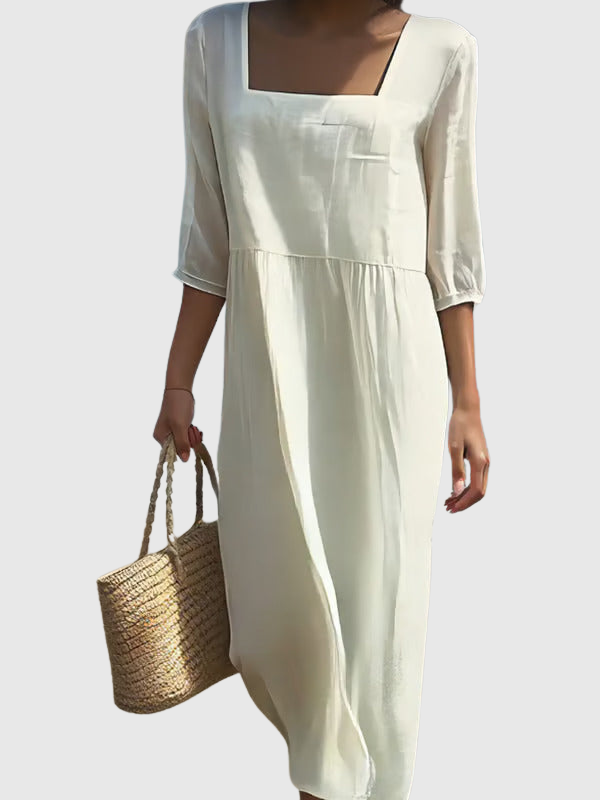 Bohuslava - Lehké lněné šaty pro uvolněné léto.