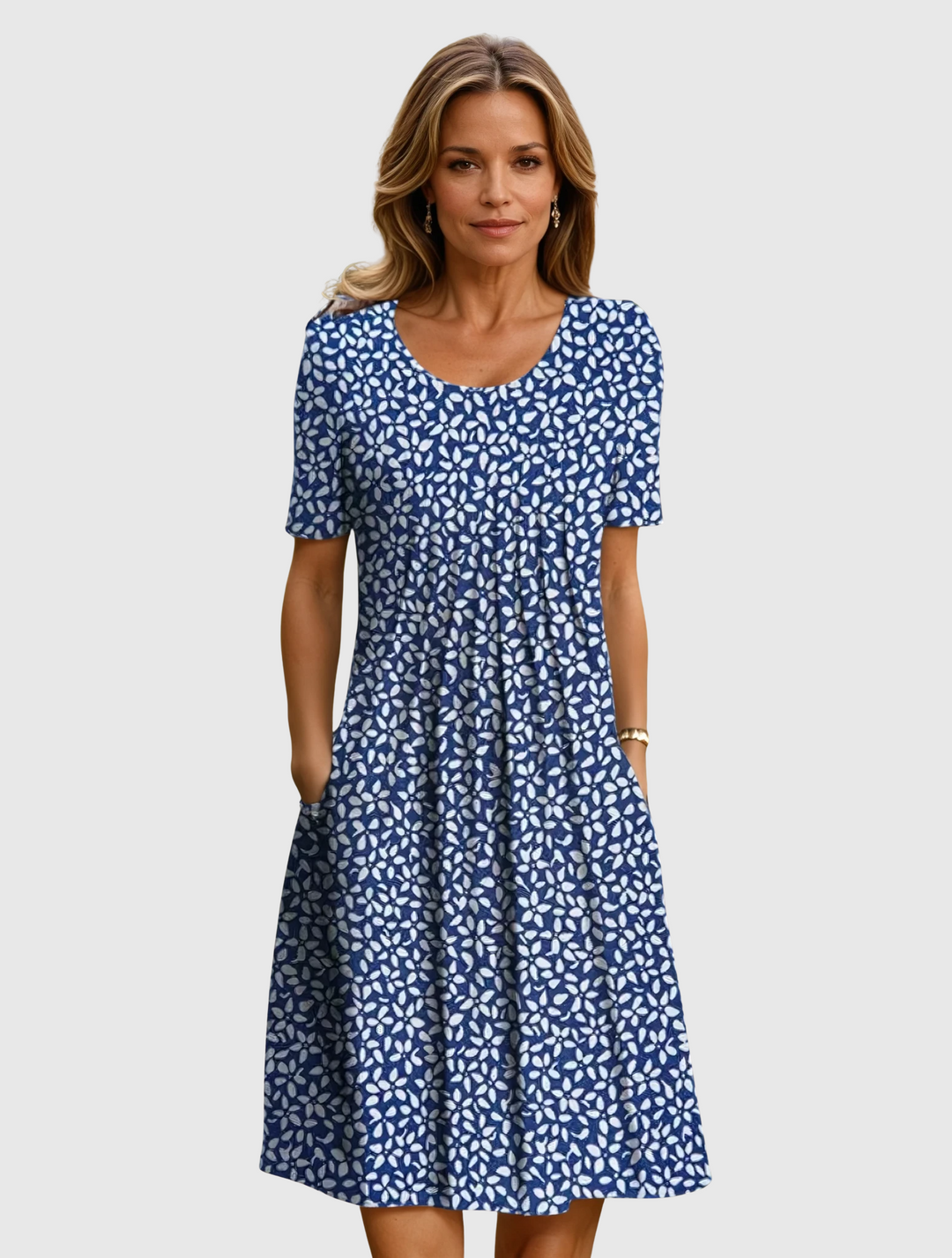 Ivka - Volné šaty s květinami