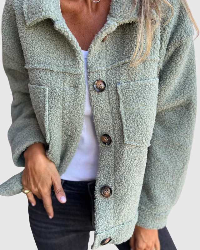 Annie - Moderní kabát vyrobený z měkké tkaniny