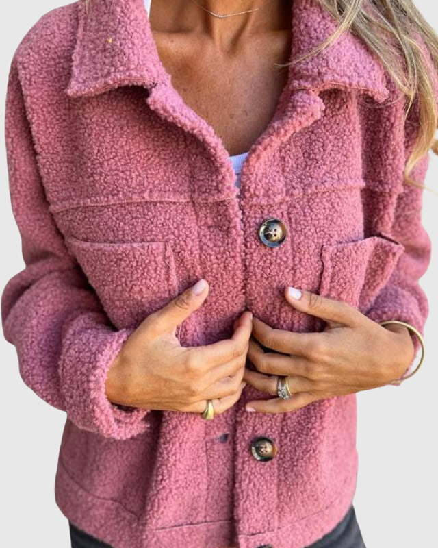 Annie - Moderní kabát vyrobený z měkké tkaniny