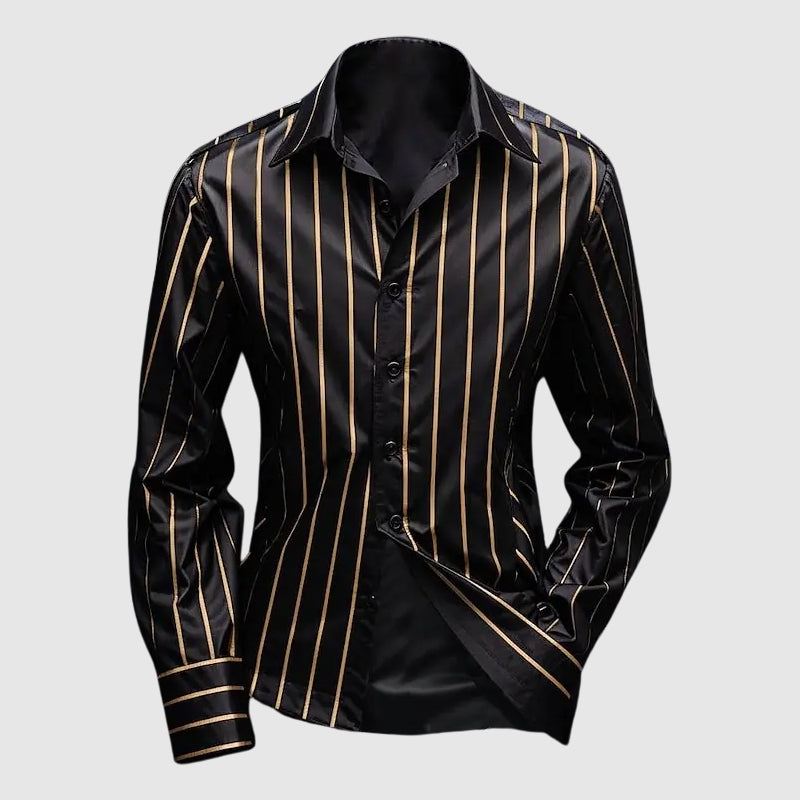 Nicolo - Elegantní pánská košile s dlouhým rukávem pruhovaná