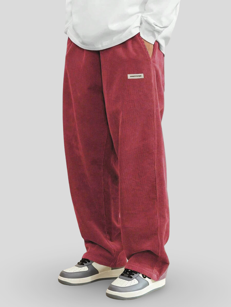 Šimon – Kalhoty Wide Fit z městské kordurové tkaniny