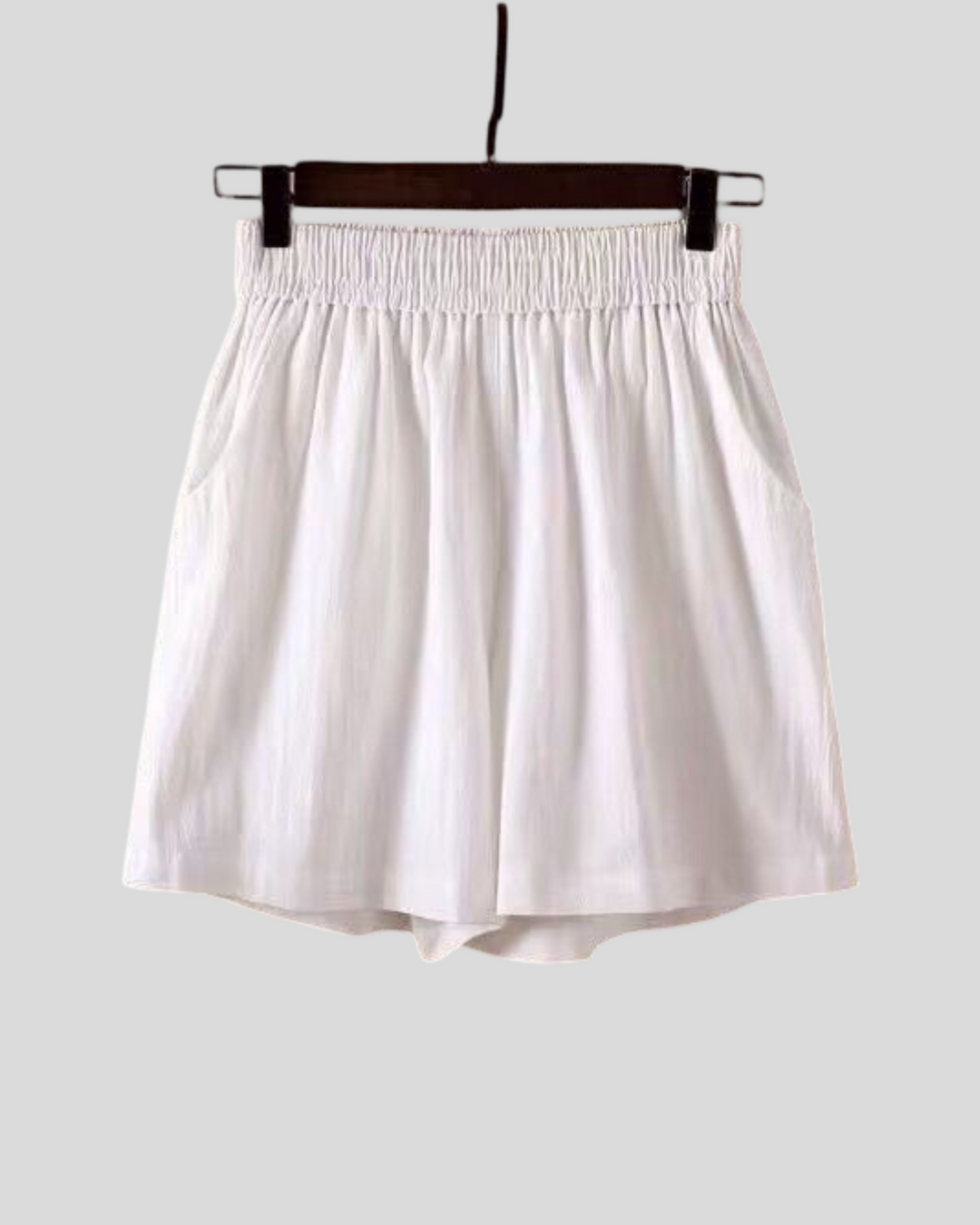 Gertruda - Dámské šortky z bavlny a lnu s elastickým pasem