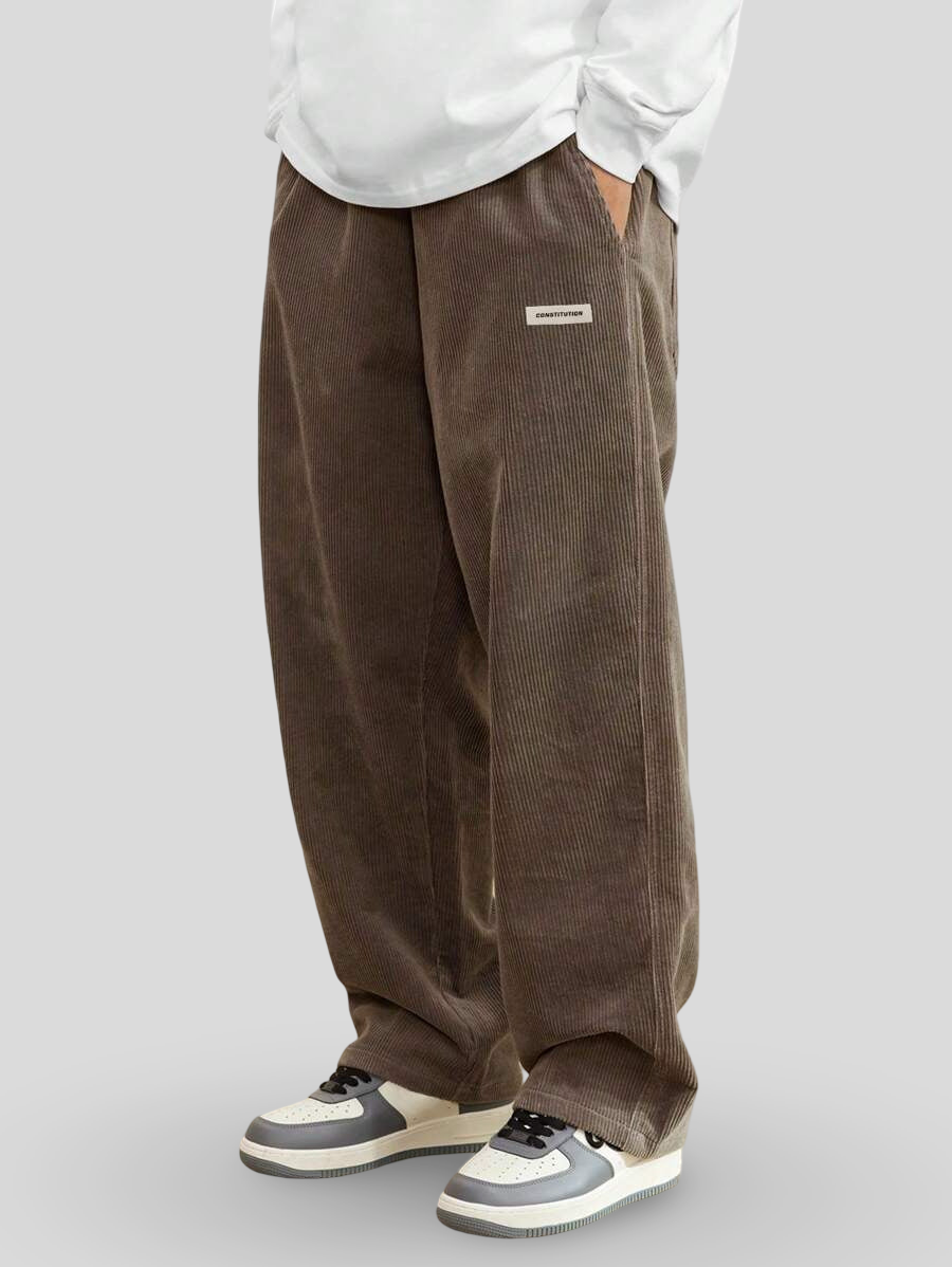 Šimon – Kalhoty Wide Fit z městské kordurové tkaniny