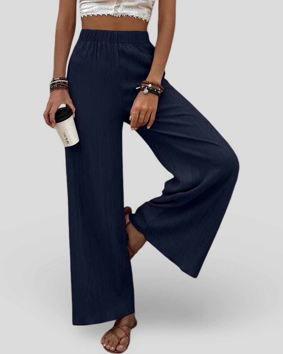 Kateřina - Pohodlné široké kalhoty