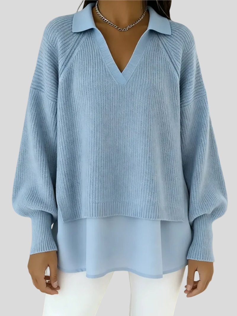 Valerie – Elegantní pletený svetr s výstřihem do V