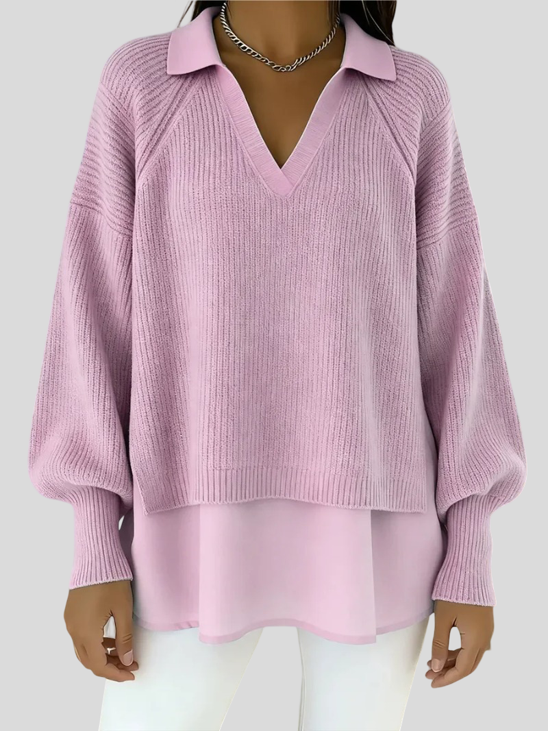 Valerie – Elegantní pletený svetr s výstřihem do V