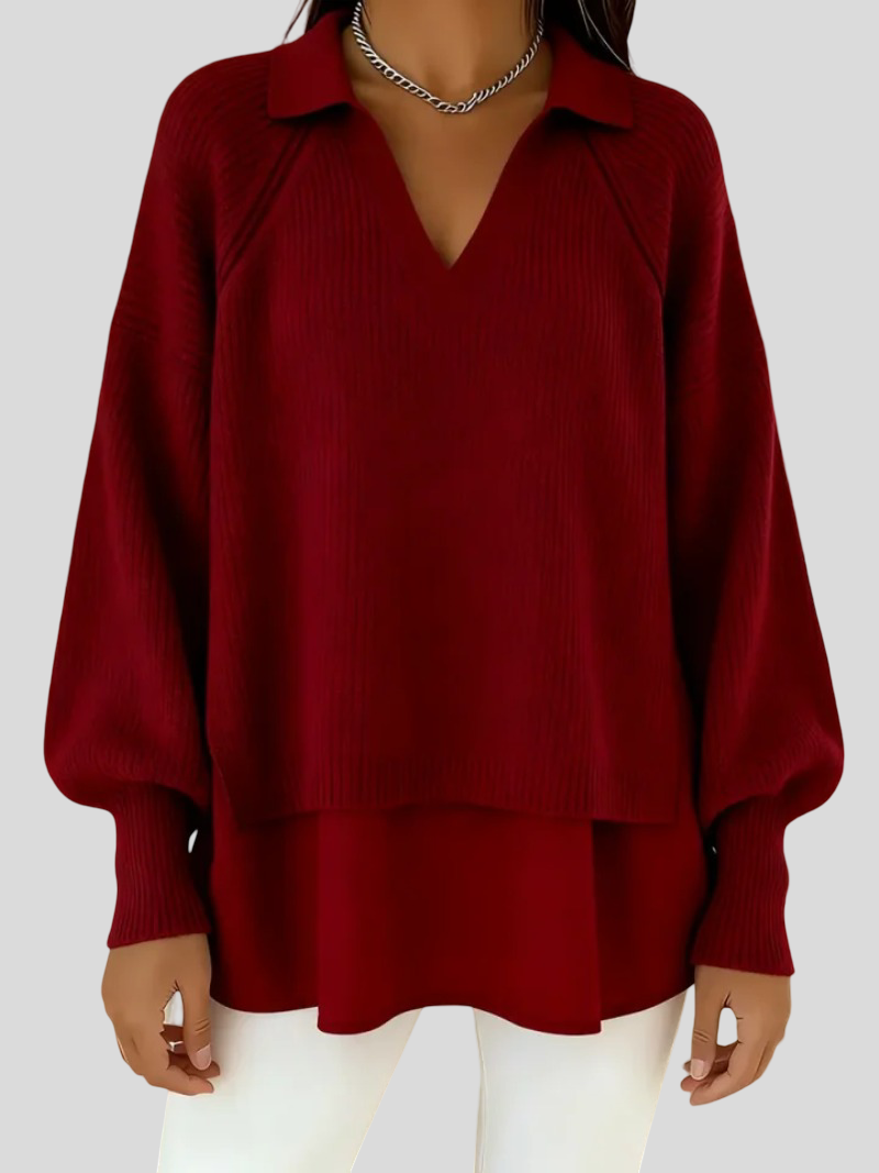 Valerie – Elegantní pletený svetr s výstřihem do V