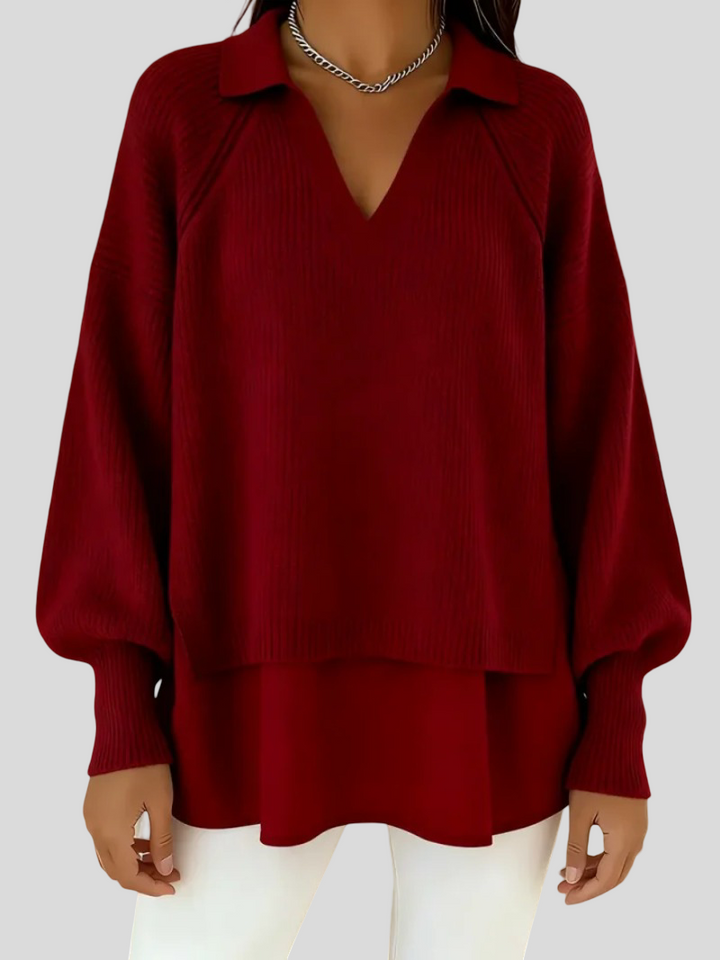 Valerie – Elegantní pletený svetr s výstřihem do V