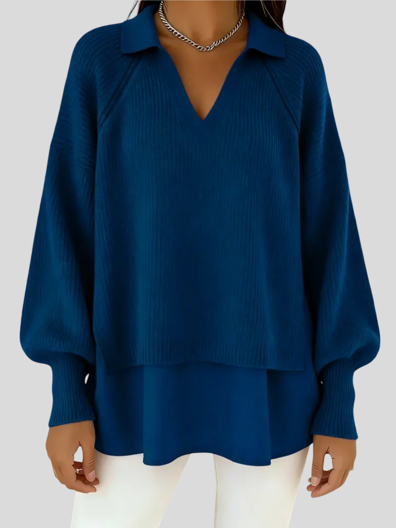 Valerie – Elegantní pletený svetr s výstřihem do V