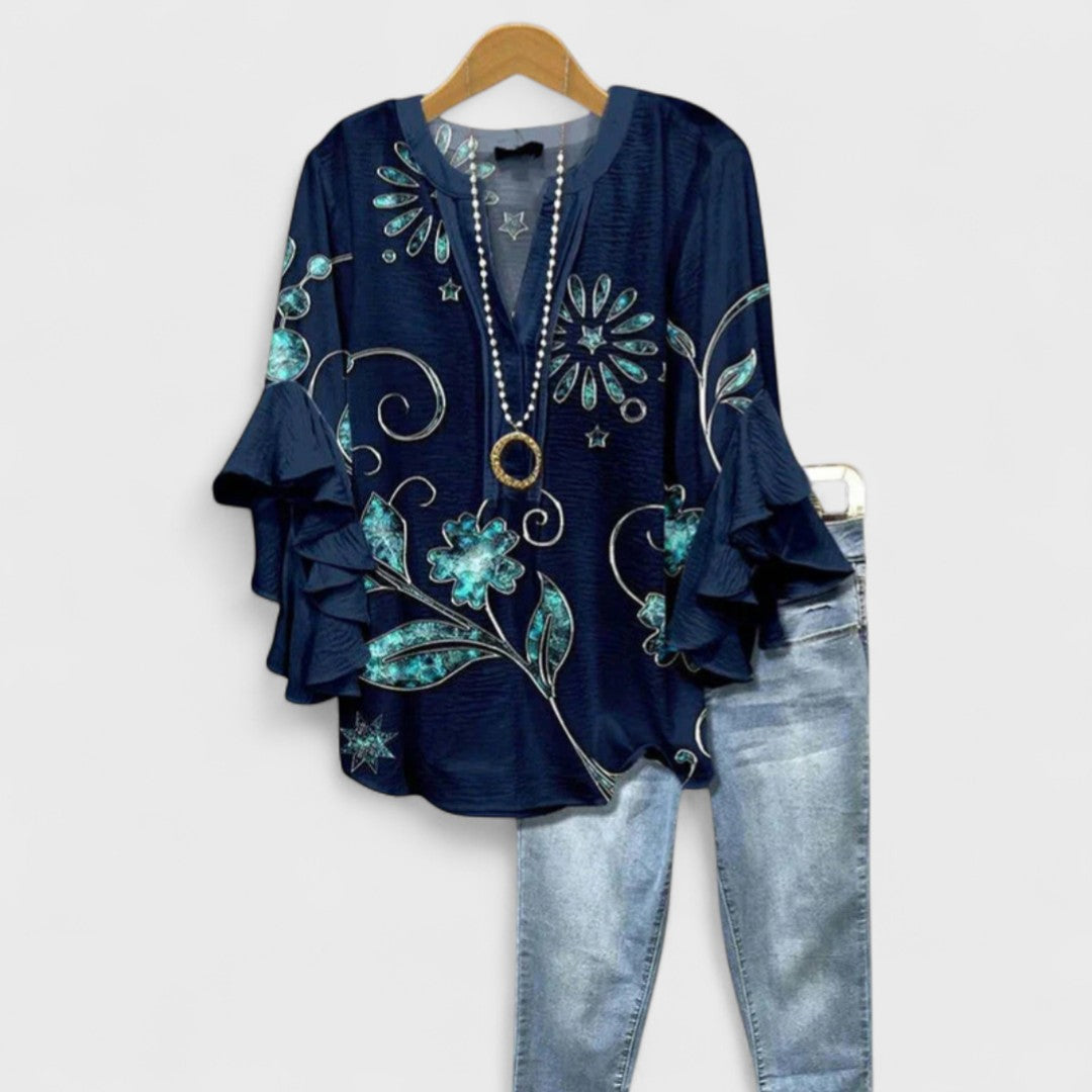 Ilona – Lehká květinová blůza