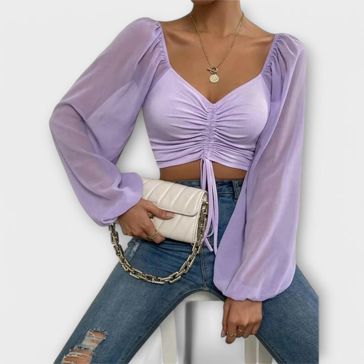 Tereza - Noční blůza s volány