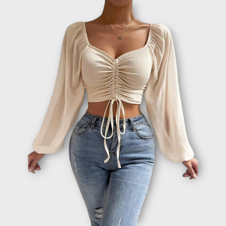 Tereza - Noční blůza s volány