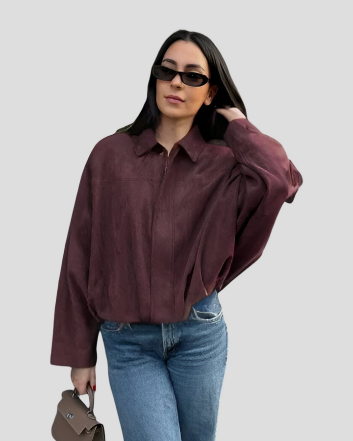 Blanka – Bomber bunda z semiše