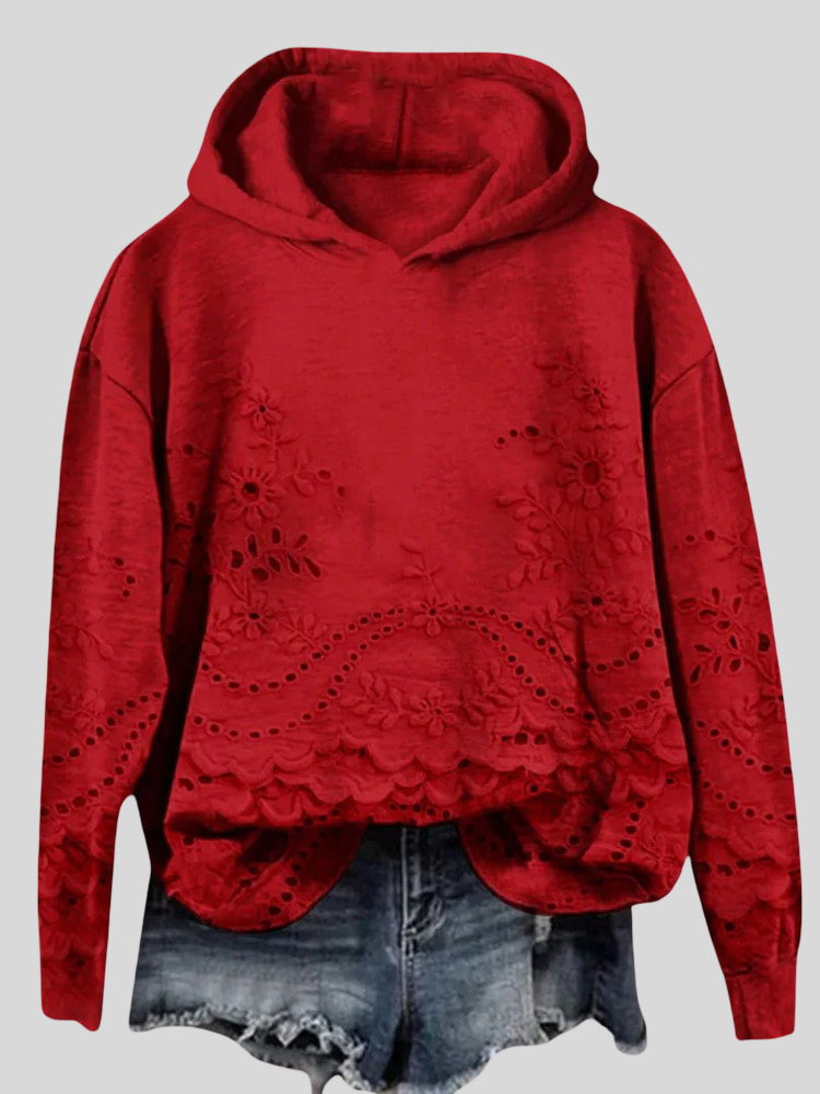 Doubravka - Mikina s Kapucí a Krajkovými Detaily