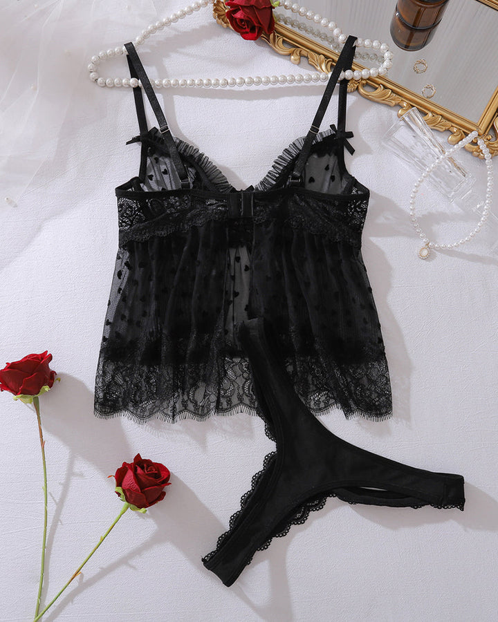 Rosa™ | Smyslný Top z Síťoviny a Kalhotky