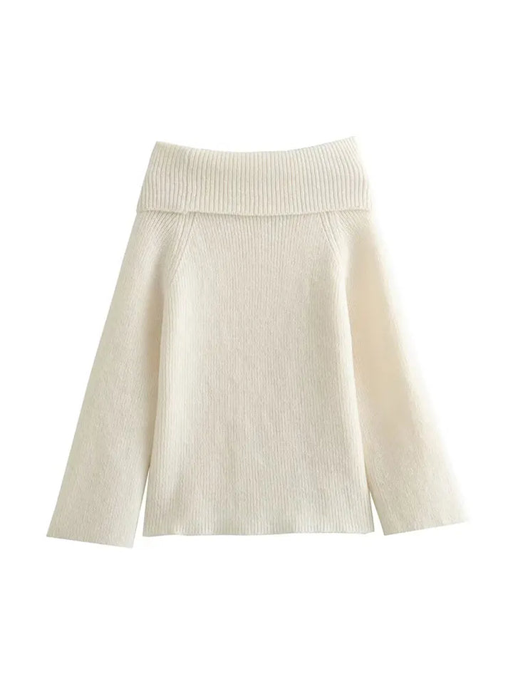 Kiondra - Pletený svetr s odhalenými rameny