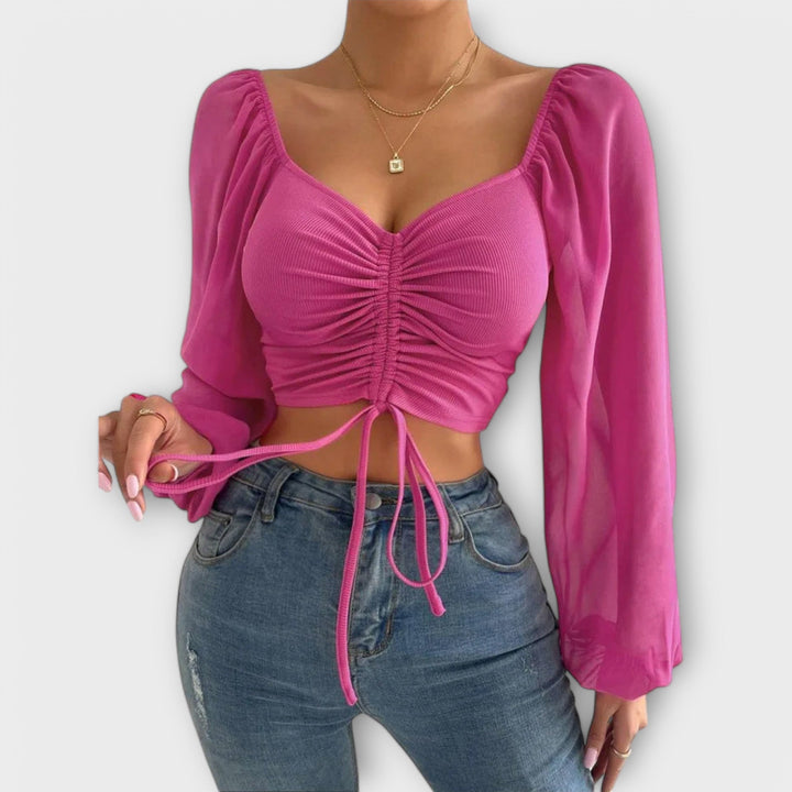 Tereza - Noční blůza s volány