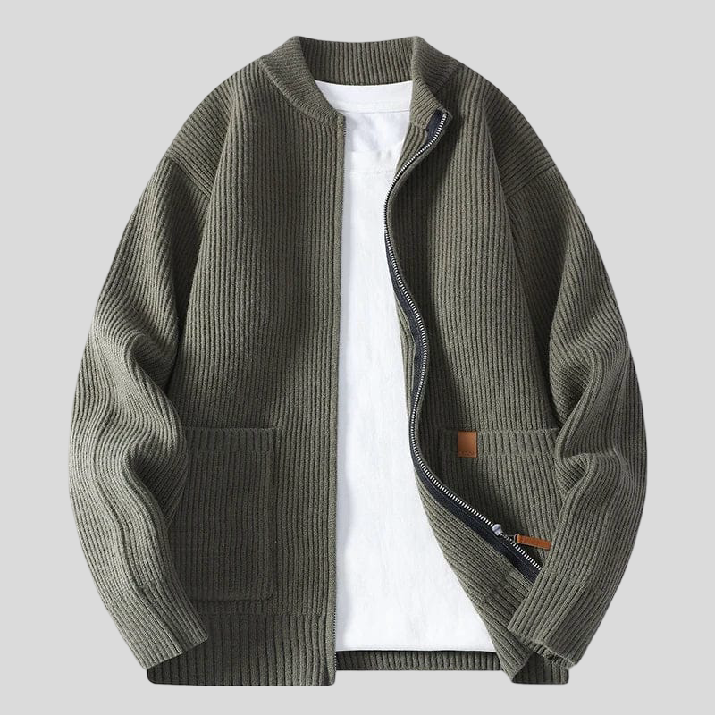 Daniel – Prémiový pletený kabát s knoflíkovým zapínáním