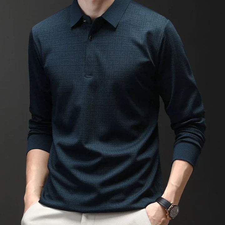 Marek - Polokošile s dlouhým rukávem pro muže s potiskem