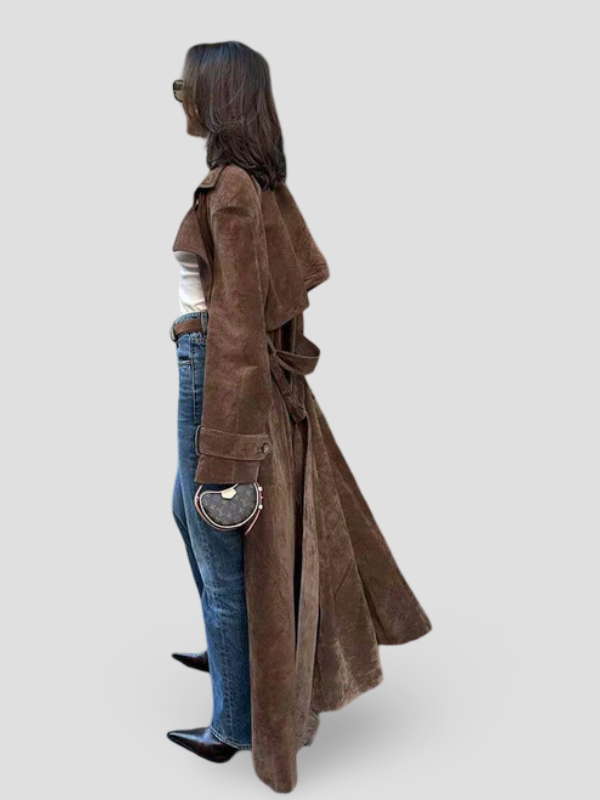 Ramona - Elegantní kabát z jemné kůže