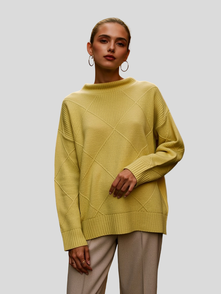 Svetr z prémiové pleteniny Diamond Knit