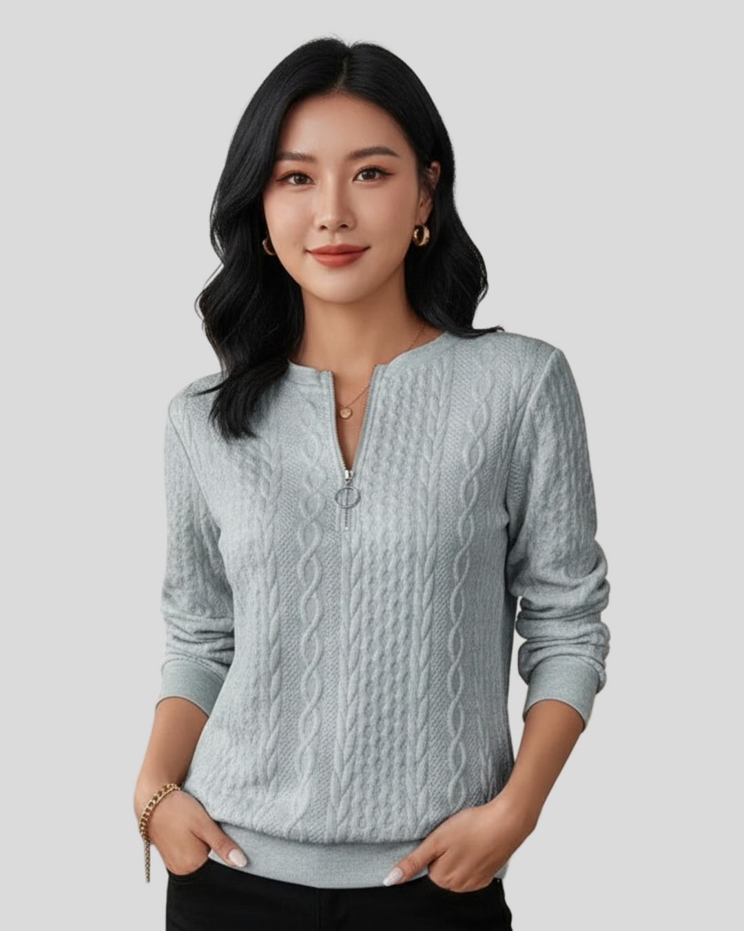 Marie - Svetr s zipem