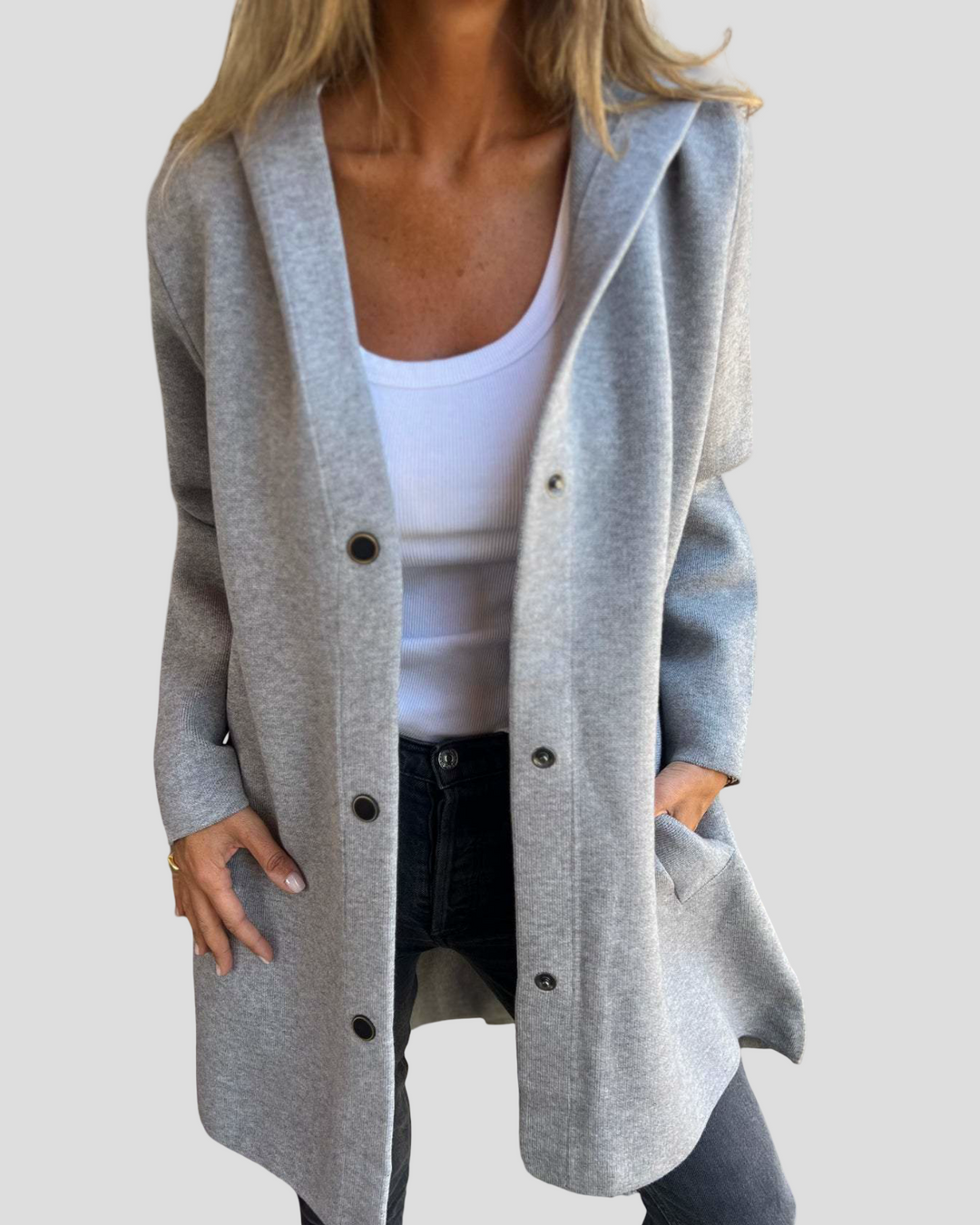 Adelina - Lehký kabát s knoflíky