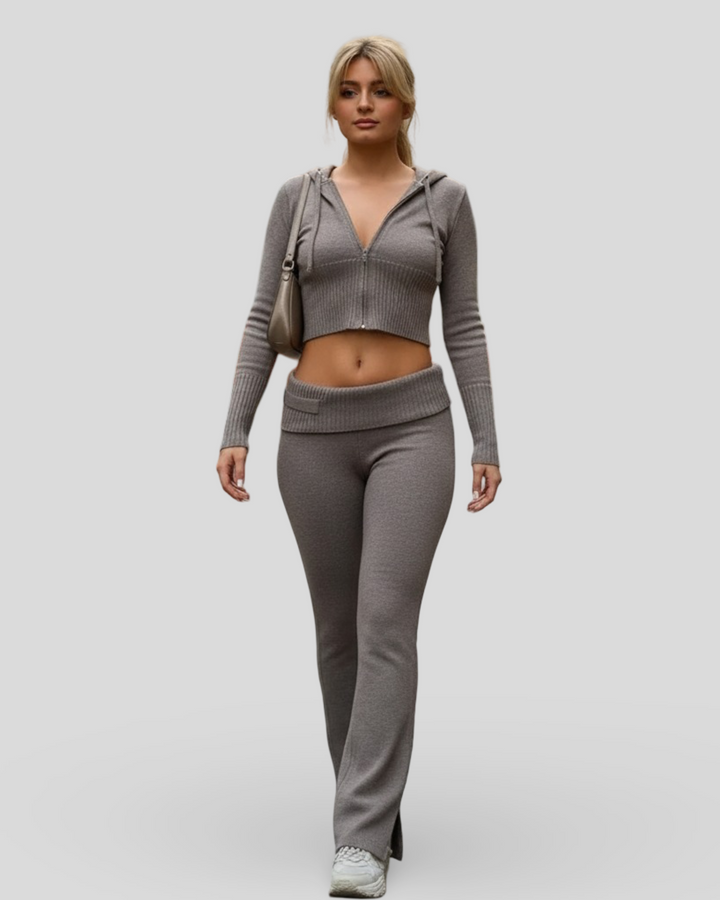 Lori - Sada lounge s žebrovaným vzorem Y2K