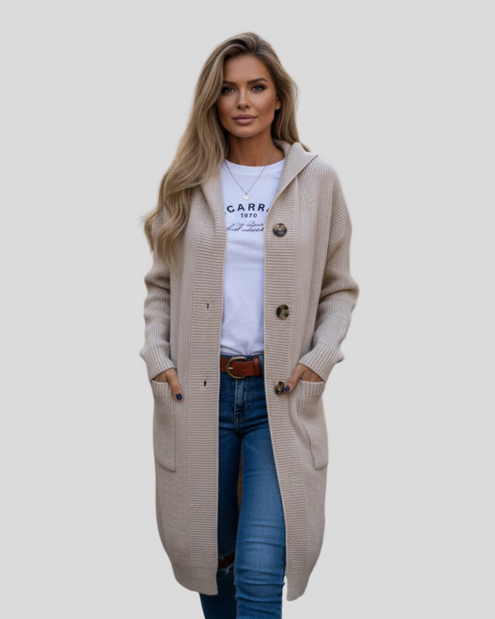 Magda - Dlouhý kardigan s hlubokými kapsami