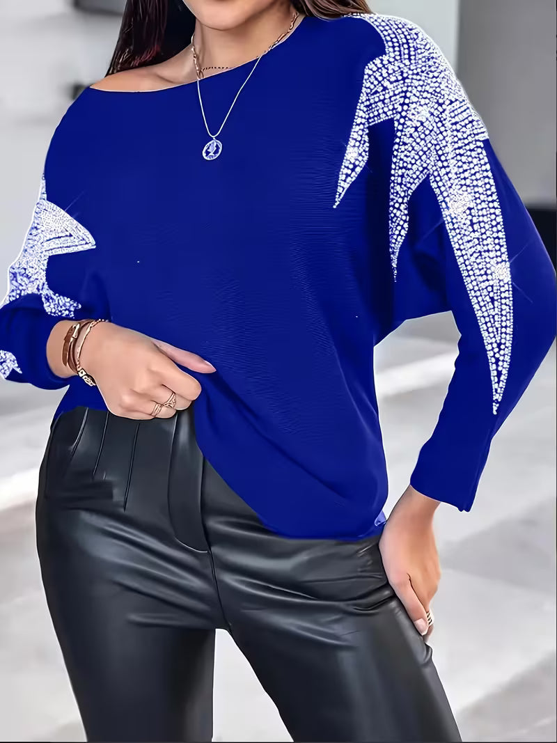 Bernardino - Elegantní svetr s dlouhými rukávy a hvězdným potiskem