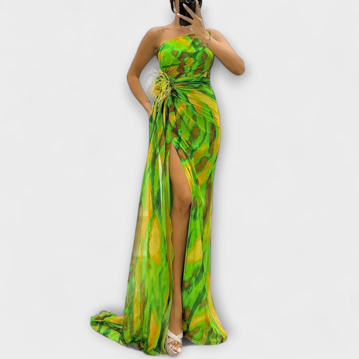 Jiřina - Dlouhá šaty s jedním ramenem