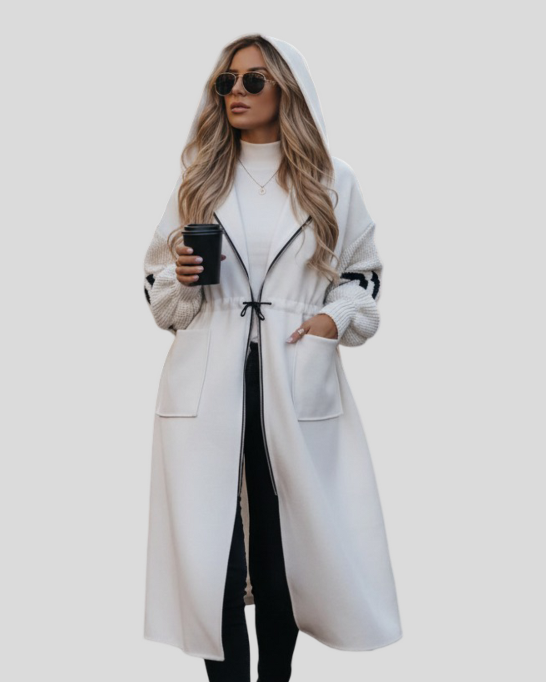 Karolína - Elegantní kabát s kapucí