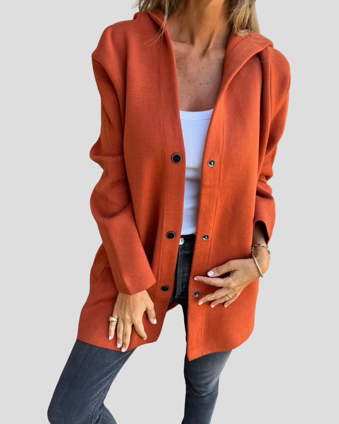 Adelina - Lehký kabát s knoflíky