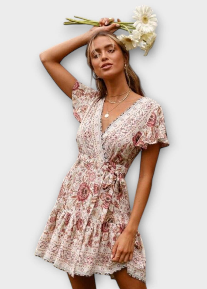 Svetlana - Květinové mini šaty