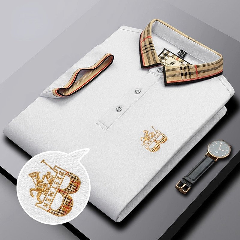 Alwin - Pánská polo košile s vysoce stojatým límcem