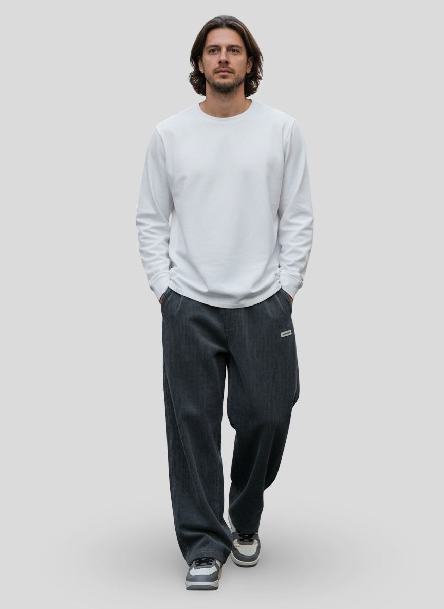 Šimon – Kalhoty Wide Fit z městské kordurové tkaniny