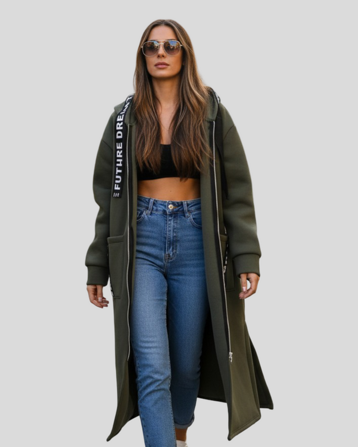 Aneta - Dlouhý pohodlný kabát