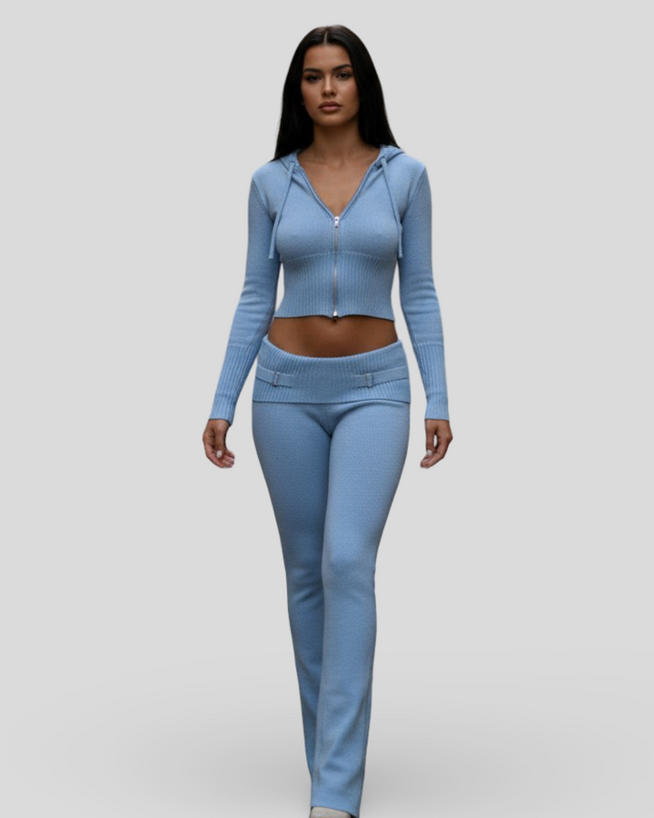 Lori - Sada lounge s žebrovaným vzorem Y2K