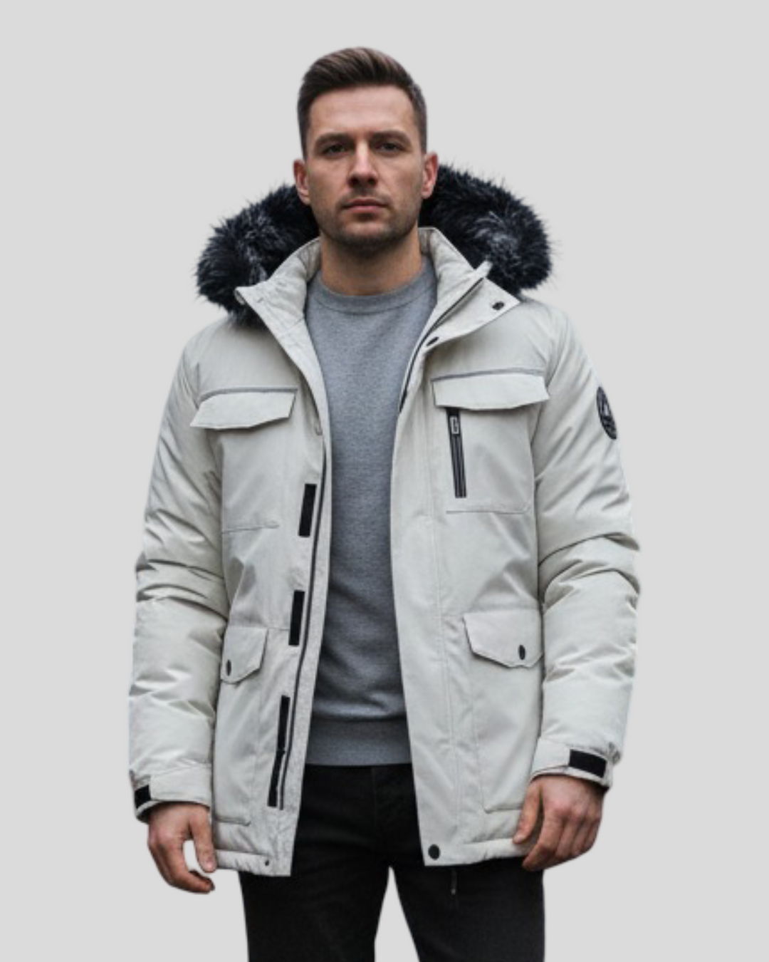 Leden – Zateplená bunda s kapucí