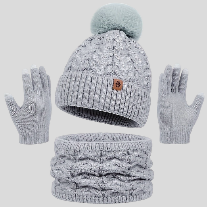 Kamila - Sada 3 kusů Čepice, Rukavice, Šála