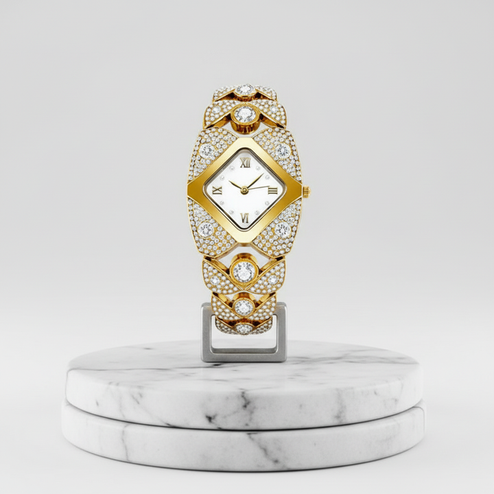 Imperiální - Luxusní hodinky s lesklými krystaly