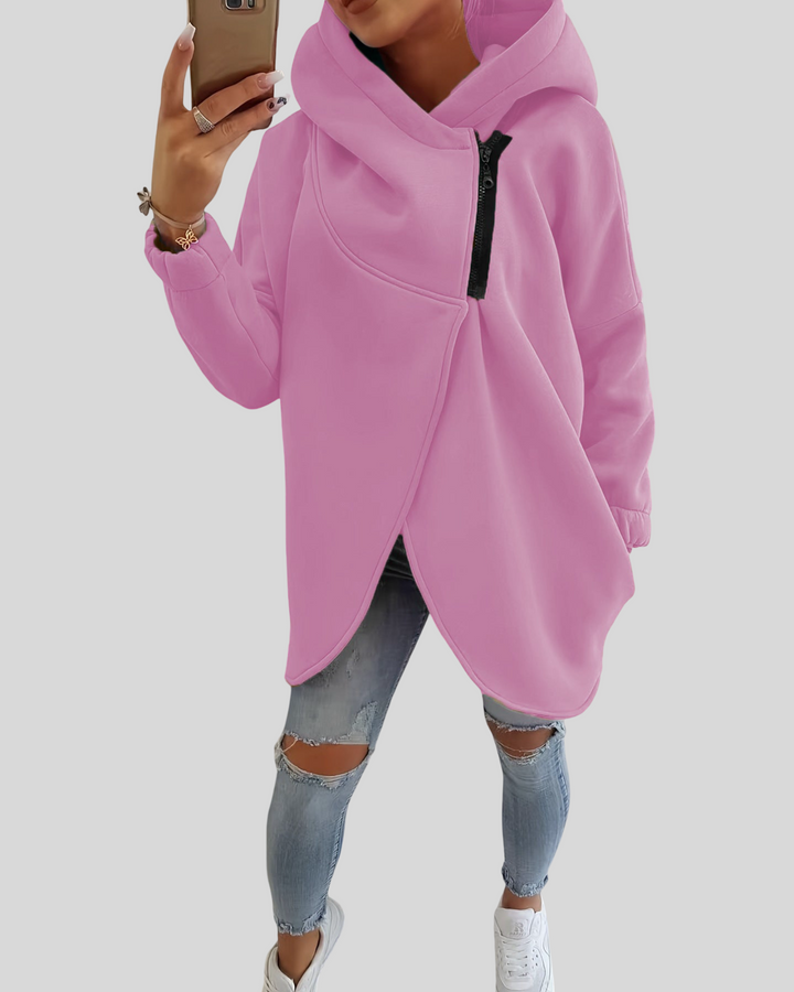 Olivia – Pohodlná mikina se zipem na každý den.