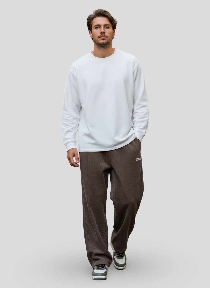 Šimon – Kalhoty Wide Fit z městské kordurové tkaniny