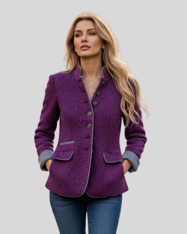 Jana – Dámský klasický kabát elegantního střihu