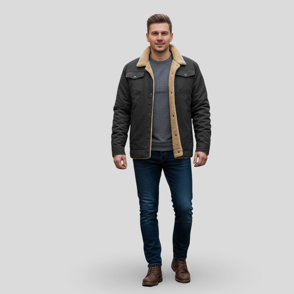 Filip – Zateplený zimní kabát Sherpa