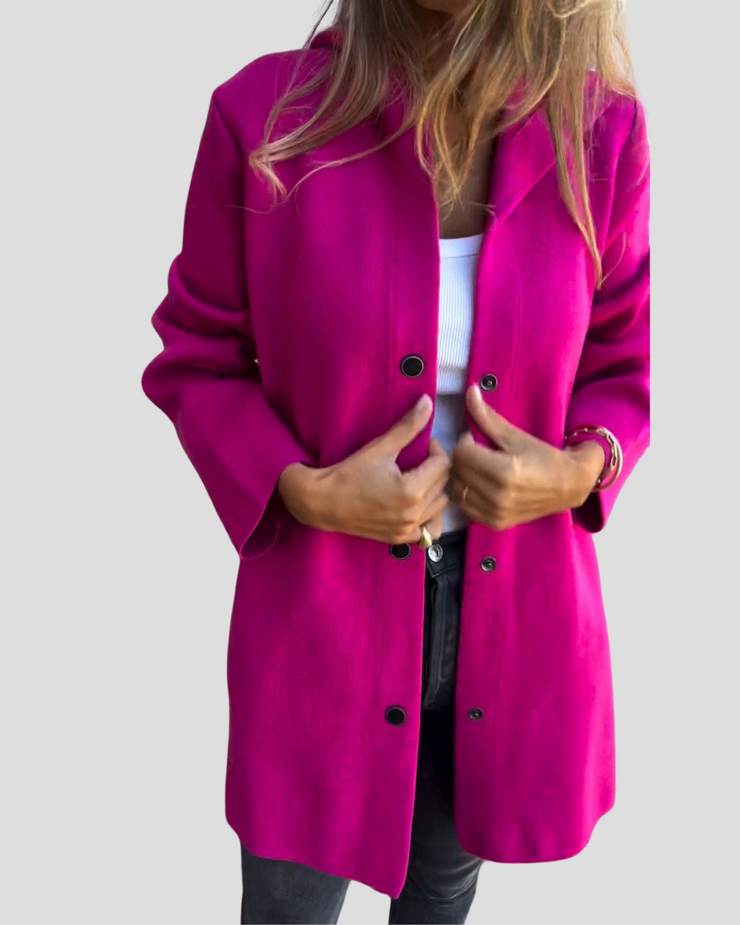 Adelina - Lehký kabát s knoflíky