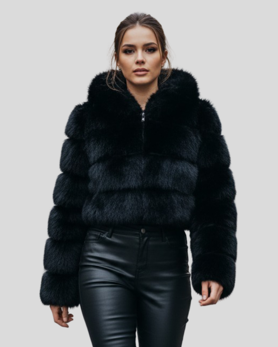 Norina - Krátký kožich z umělé kožešiny