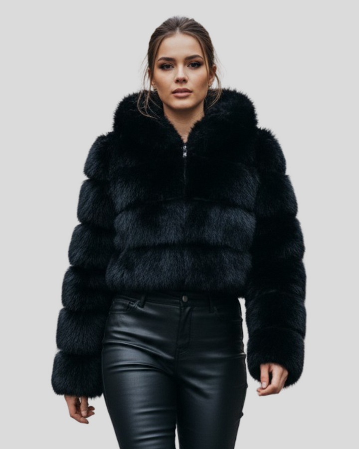 Norina - Krátký kožich z umělé kožešiny