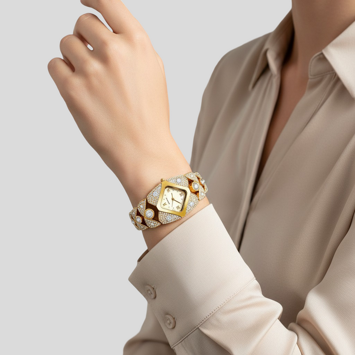 Imperiální - Luxusní hodinky s lesklými krystaly